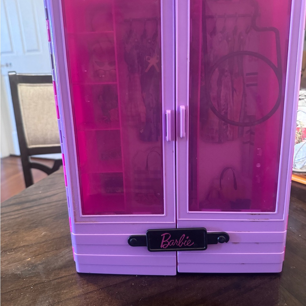 Barbie Pink and Purple Closet Organizer Cabinet